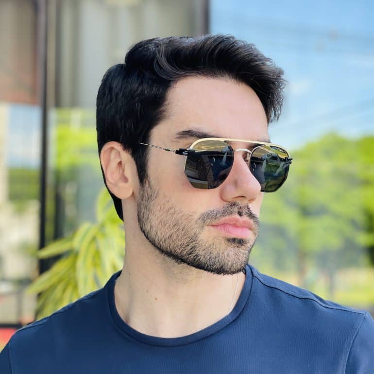 safine com br oculos 2 em 1 clip on masculino hexagonal prata 3