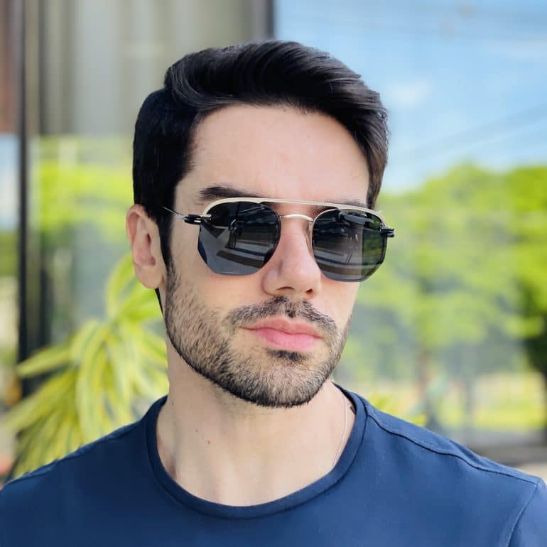 safine com br oculos 2 em 1 clip on masculino hexagonal prata 4