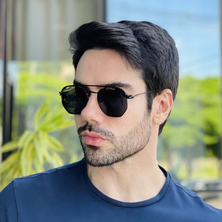 safine com br oculos 2 em 1 clip on masculino hexagonal preto 3
