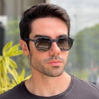 safine com br oculos 2 em 1 clip on masculino redondo azul murilo