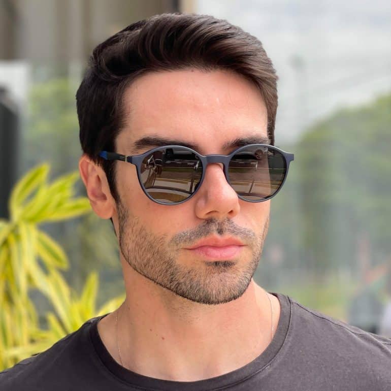 safine com br oculos 2 em 1 clip on masculino redondo azul murilo