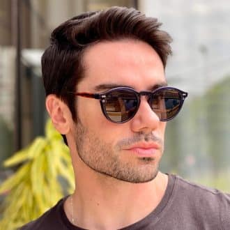safine com br oculos 2 em 1 clip on masculino redondo azul samuel 1