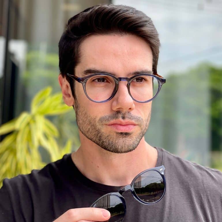 safine com br oculos 2 em 1 clip on masculino redondo azul samuel 5