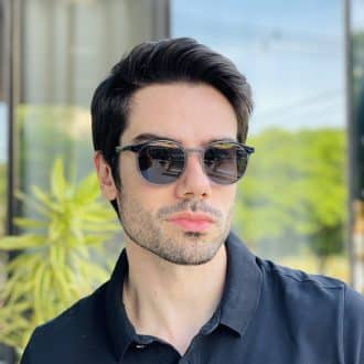 safine com br oculos 2 em 1 clip on masculino redondo azul transparente joao 6