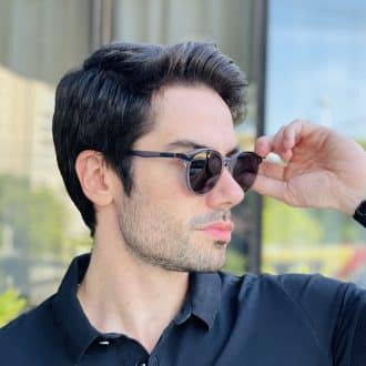 safine com br oculos 2 em 1 clip on masculino redondo azul transparente joao 7