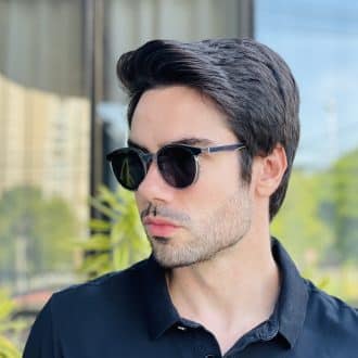 safine com br oculos 2 em 1 clip on masculino redondo azul transparente joao 8