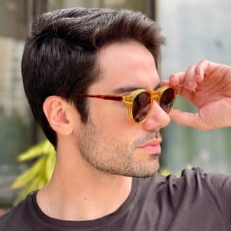 safine com br oculos 2 em 1 clip on masculino redondo champanhe samuel 2