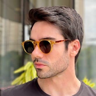 safine com br oculos 2 em 1 clip on masculino redondo champanhe samuel 3