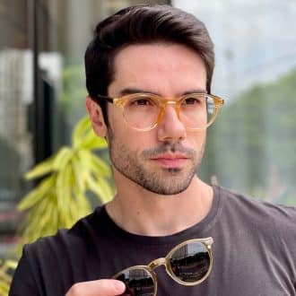 safine com br oculos 2 em 1 clip on masculino redondo champanhe samuel 5