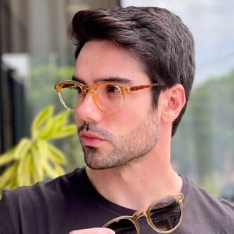 safine com br oculos 2 em 1 clip on masculino redondo champanhe samuel 7