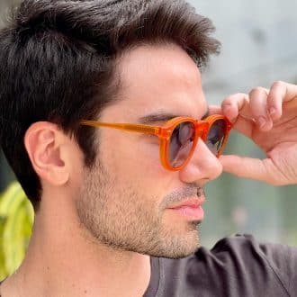 safine com br oculos 2 em 1 clip on masculino redondo laranja samuel 2