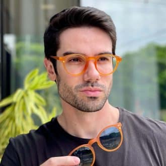 safine com br oculos 2 em 1 clip on masculino redondo laranja samuel 5