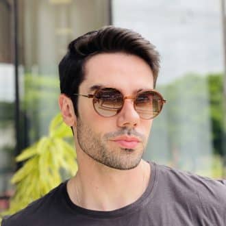 safine com br oculos 2 em 1 clip on masculino redondo marrom douglas 6
