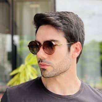 safine com br oculos 2 em 1 clip on masculino redondo marrom douglas 8