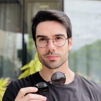 safine com br oculos 2 em 1 clip on masculino redondo preto douglas