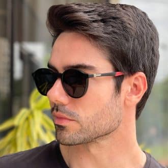 safine com br oculos 2 em 1 clip on masculino redondo preto e vermelho murilo 3