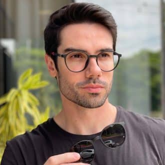 safine com br oculos 2 em 1 clip on masculino redondo preto e vermelho murilo 5