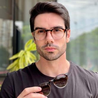 safine com br oculos 2 em 1 clip on masculino redondo tartaruga e cinza samuel 4