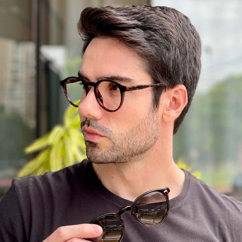safine com br oculos 2 em 1 clip on masculino redondo tartaruga samuel 6