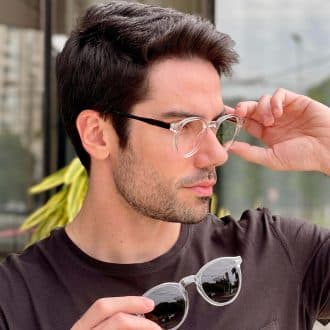 safine com br oculos 2 em 1 clip on masculino redondo transparente samuel 7