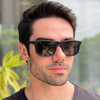 safine com br oculos 2 em 1 clip on masculino retangular preto e azul felippe