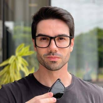safine com br oculos 2 em 1 clip on masculino retangular preto e azul felippe 4