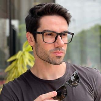 safine com br oculos 2 em 1 clip on masculino retangular preto e azul felippe 5