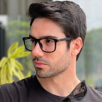 safine com br oculos 2 em 1 clip on masculino retangular preto e azul felippe 7