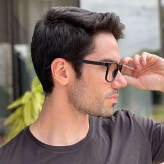 safine com br oculos 2 em 1 clip on masculino retangular preto e azul felippe 8