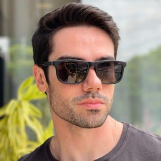 safine com br oculos 2 em 1 clip on masculino retangular preto e cinza felippe