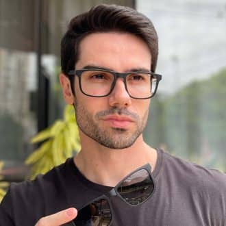 safine com br oculos 2 em 1 clip on masculino retangular preto e cinza felippe 5