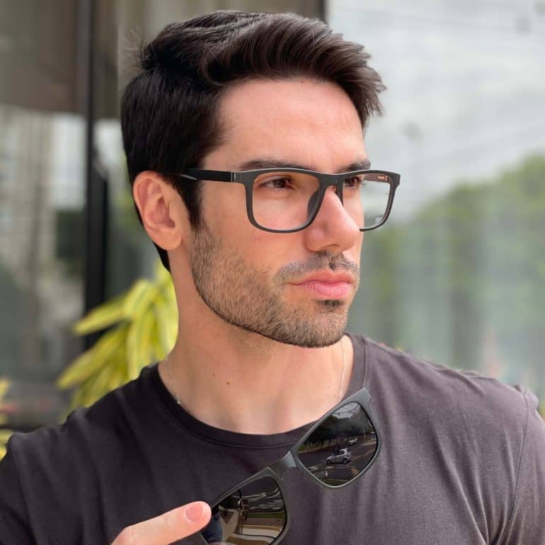 safine com br oculos 2 em 1 clip on masculino retangular preto e cinza felippe 6
