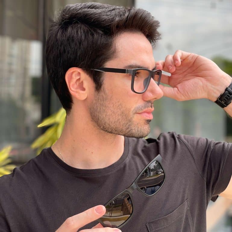 safine com br oculos 2 em 1 clip on masculino retangular preto e cinza felippe 7