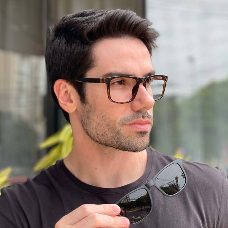 safine com br oculos 2 em 1 clip on masculino retangular preto e tartaruga felippe 6