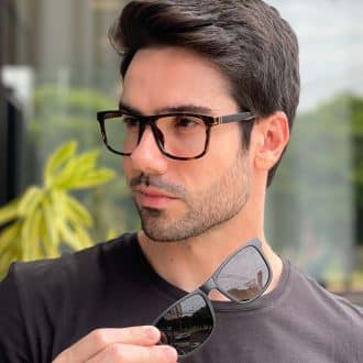safine com br oculos 2 em 1 clip on masculino retangular preto e tartaruga felippe 8
