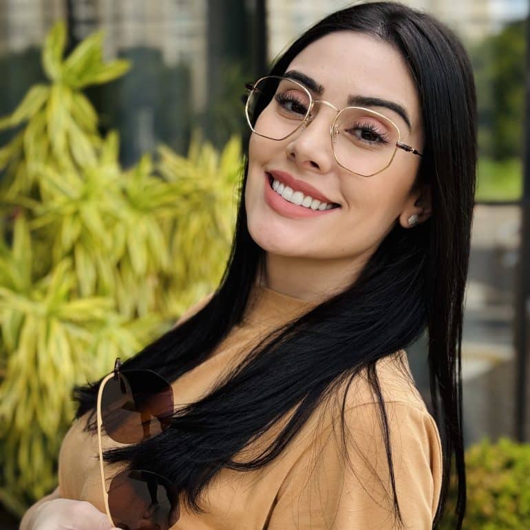safine com br oculos 2 em 1 hexagonal dourado e marrom