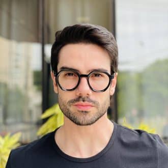 safine com br oculos de grau masculino hexagonal preto pedro