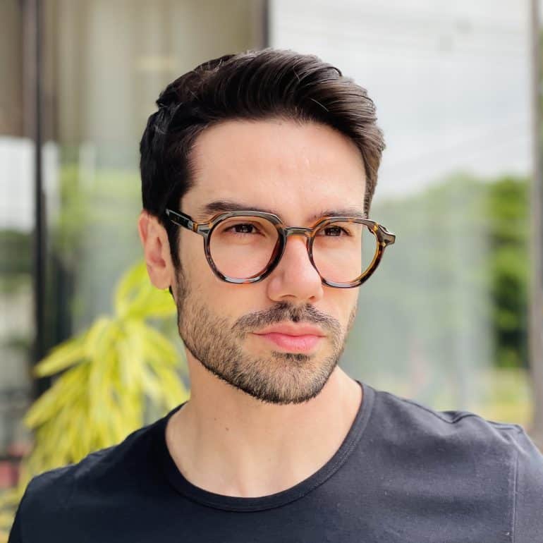 safine com br oculos de grau masculino hexagonal tartaruga pedro 1