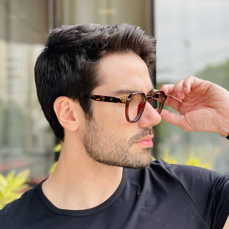 safine com br oculos de grau masculino hexagonal tartaruga pedro 3