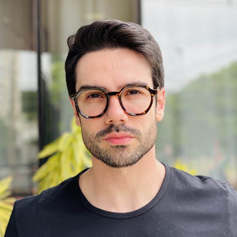 safine com br oculos de grau masculino hexagonal tartaruga pedro