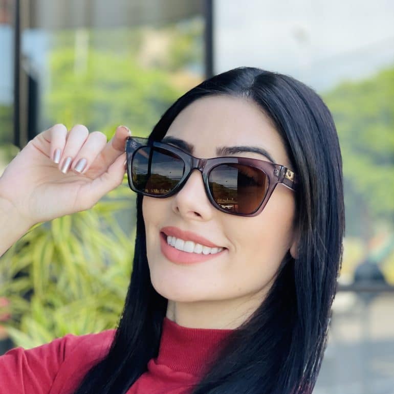 safine com br oculos de sol feminino gatinho cinza laura