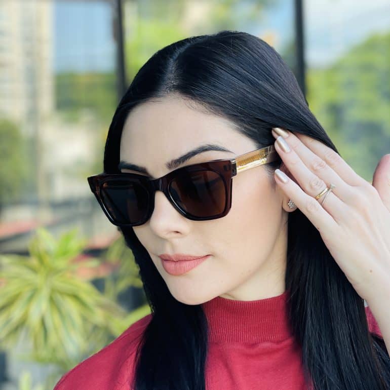 safine com br oculos de sol feminino gatinho marrom laura 1