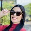 safine com br oculos de sol feminino gatinho marrom laura