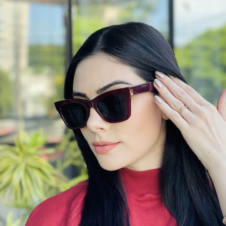 safine com br oculos de sol feminino gatinho marsala laura 1
