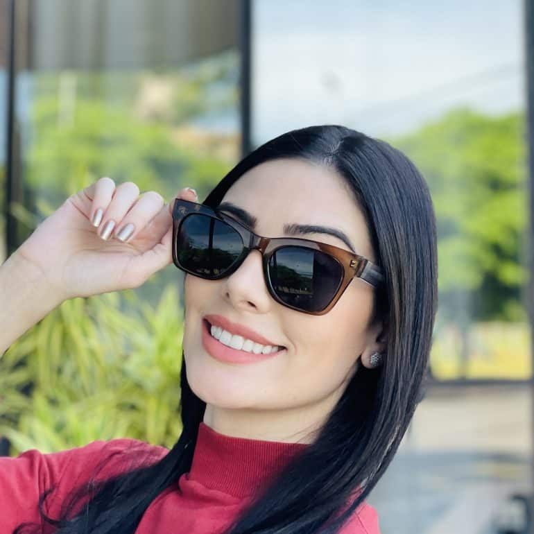 safine com br oculos de sol feminino gatinho verde laura