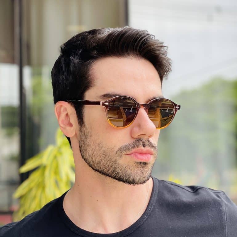 safine com br oculos de sol masculino redondo marrom degrade nicolas 1