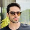 safine com br oculos de sol masculino redondo marrom degrade nicolas