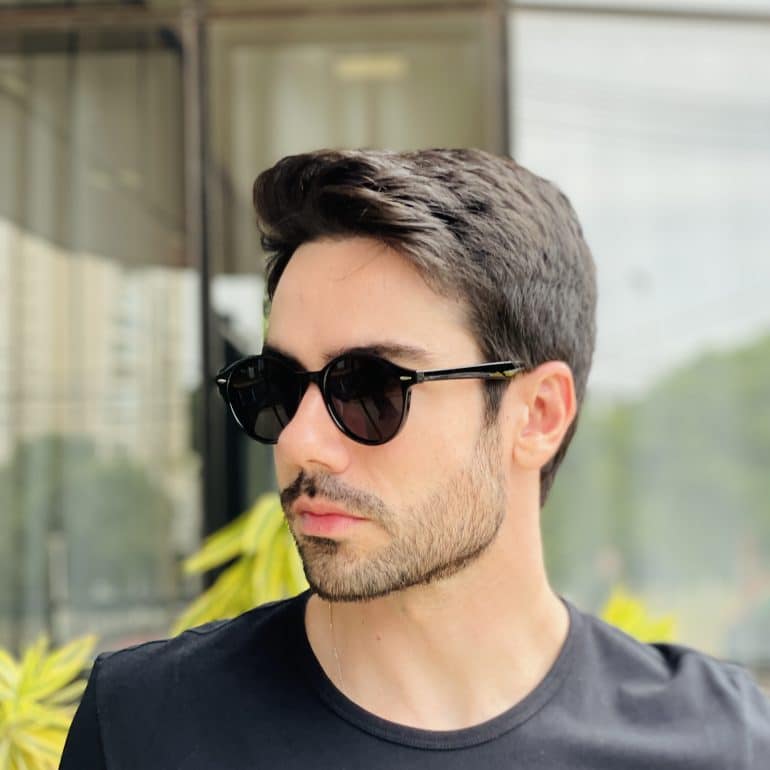 safine com br oculos de sol masculino redondo preto nicolas 3
