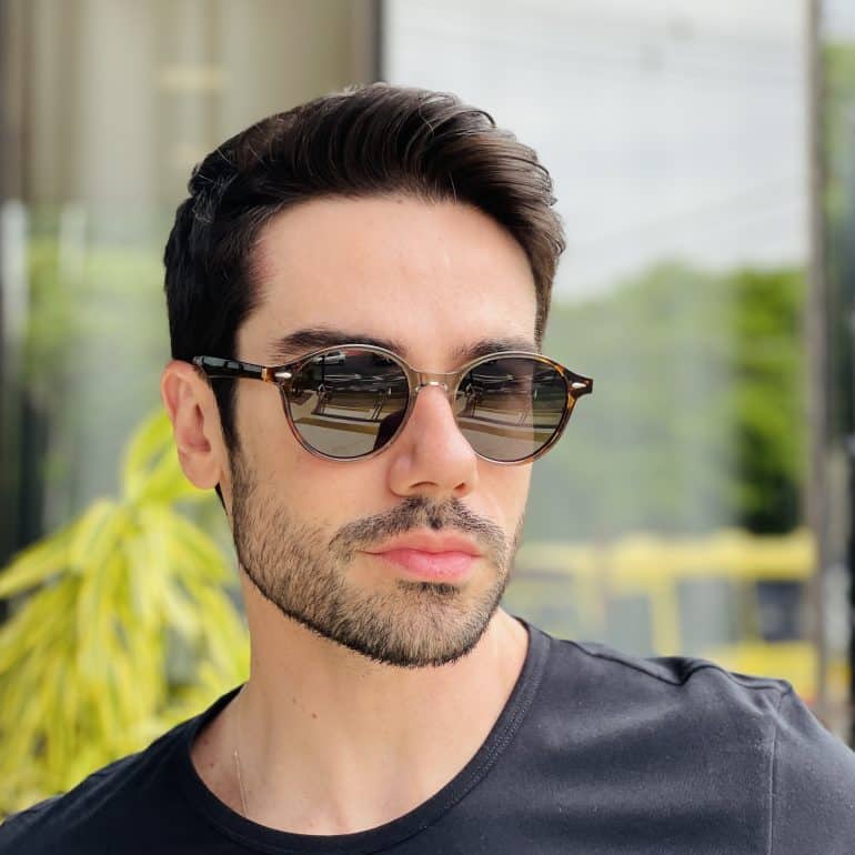 safine com br oculos de sol masculino redondo tartaruga nicolas