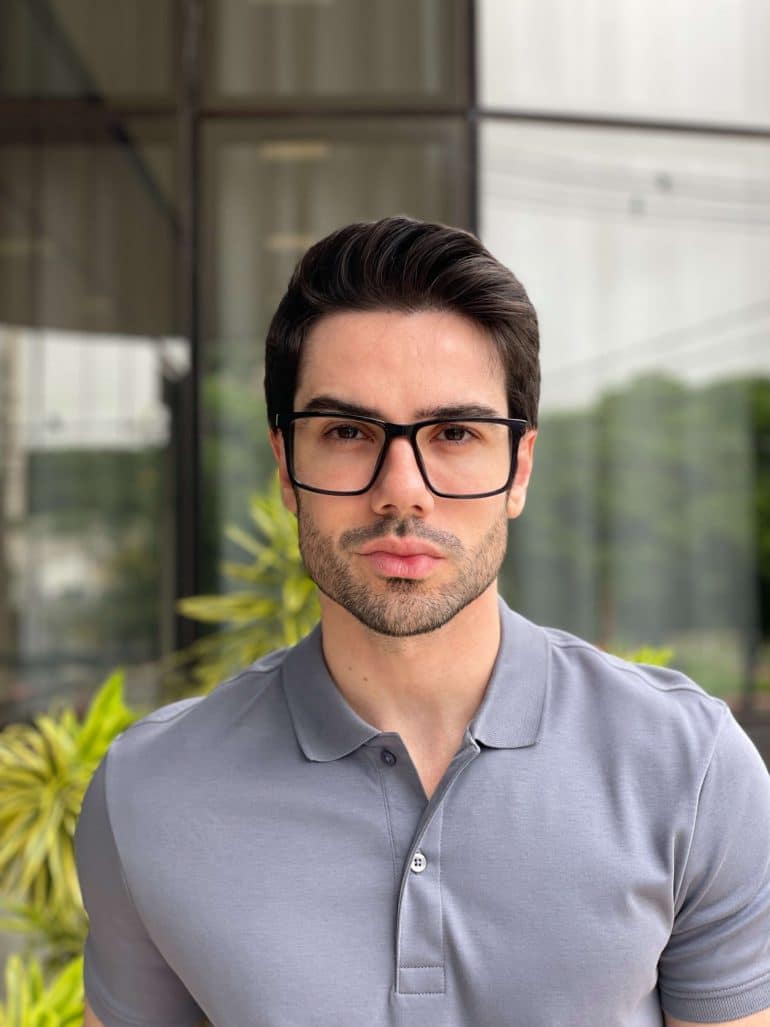 safine com br oculos 2 em 1 clip on masculino retangular azul escuro dave 1